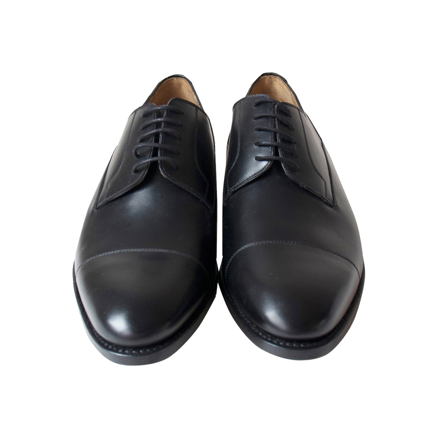 Experience unmatched comfort and style with Astor Black Goodyear Welted Derby shoes, built on the R385 soft round last for a superior fit and timeless appeal