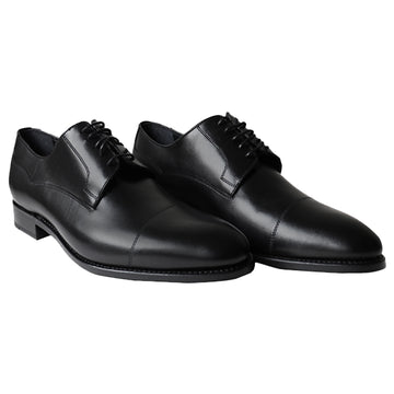 Astor Black Goodyear Welted Derby shoes: Crafted with meticulous attention to detail in Portugal.