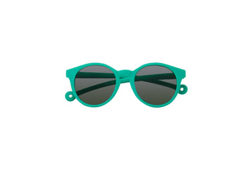 Ballena sunglasses, vibrant colors, made from recycled rubber tires, perfect for eco-conscious kids aged 6 to 10.